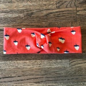 Summer Strawberry Twist Wide Headband NEW